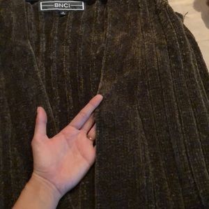 Chenille cardigan dark green size medium